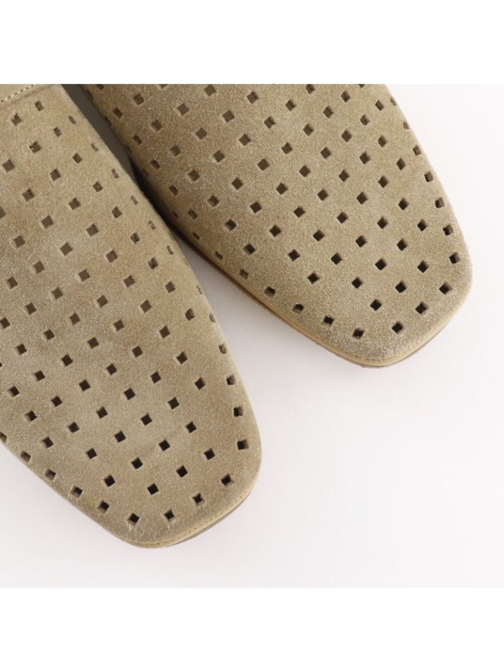 Louis Vuitton Perforated Suede Beige Loafers - Picture 4 of 7